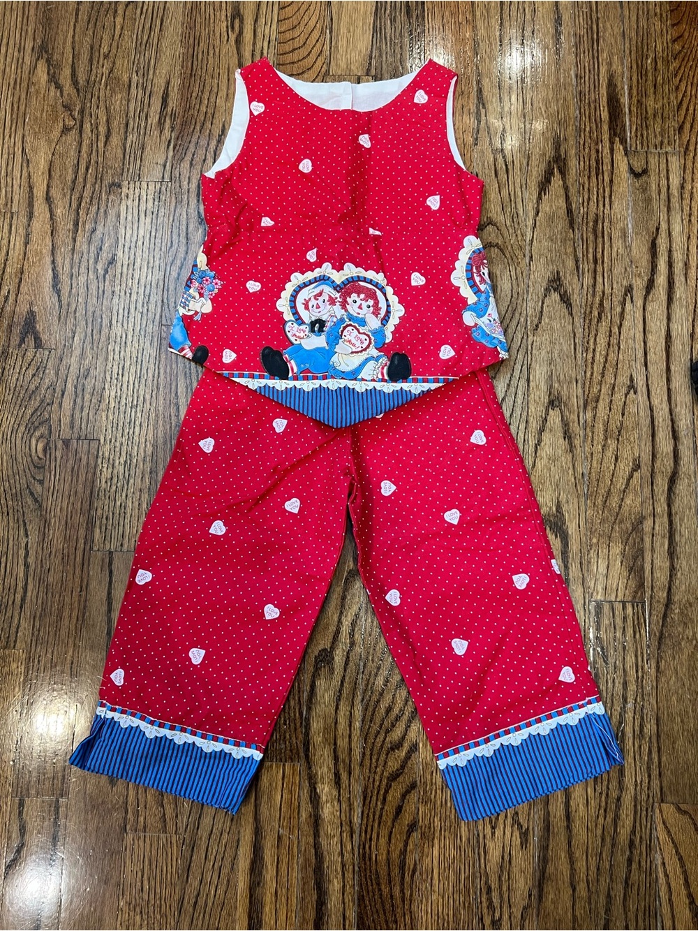 Raggedy Ann and Andy Vintage Handmade Outfit